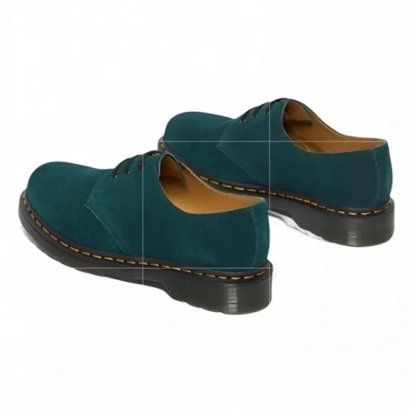 NWOB Dr Martens Men's 1461 Suede Oxford Shoes In Dark Green/Teal Size 10M